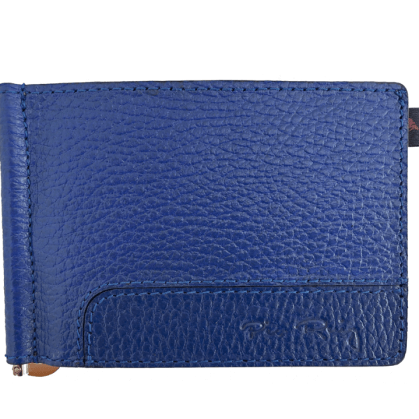 Dunbar Leather Clip Wallet - Blue  Color